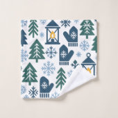 Motif de la forêt d'hiver (Gant de toilette)