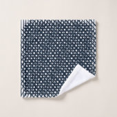 Motif de la marine en cage bleue et blanche (Gant de toilette)
