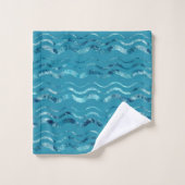 Motif de la mer bleue (Gant de toilette)