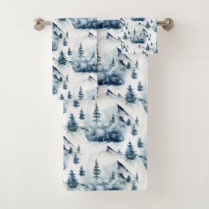 Motif de la Montagne Bleue d'hiver Russe