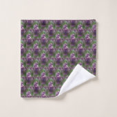 Motif de la nature des fleurs de tulipe violet (Gant de toilette)