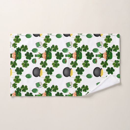Motif de la Saint-Patrick (Serviette à main)