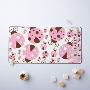 Motif De Ladybugs, Ladybugs Rose, Votre Nom