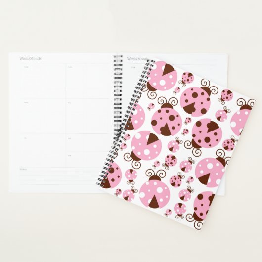 Motif De Ladybugs, Mignons Ladybugs, Pink Ladybugs (Devant avec enveloppe)
