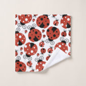 Motif De Ladybugs, Mignons Ladybugs, Red Ladybugs (Gant de toilette)