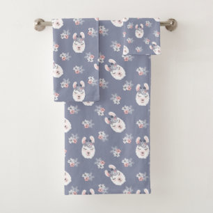 Motif de lamas et de fleurs