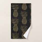 Motif de l'ananas en or à la mode (Serviette à main)