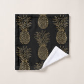 Motif de l'ananas en or à la mode (Gant de toilette)