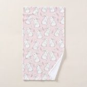 Motif de lapin rose mignon (Serviette à main)
