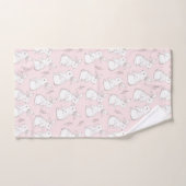 Motif de lapin rose mignon (Serviette à main)