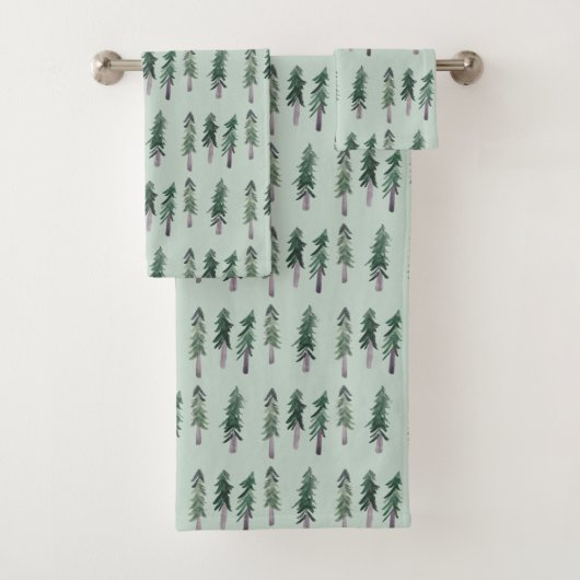 Motif de l'aquarelle de la forêt des pins (En situation)
