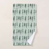 Motif de l'aquarelle de la forêt des pins (Serviette à main)