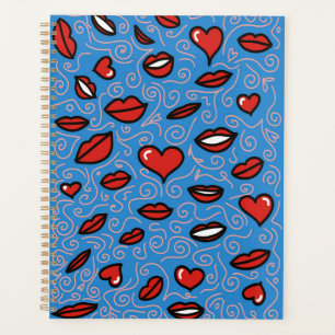 Motif de lèvres amusantes et audacieuses