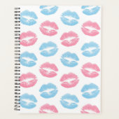 Motif de lèvres bleues et roses, Lipstick, Baiser (Devant)