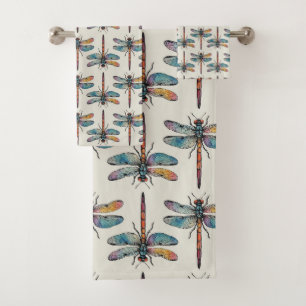 Motif de libellule coloré