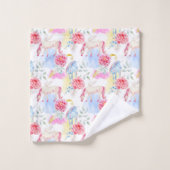 Motif de licorne et de Pegasus d'aquarelle (Gant de toilette)