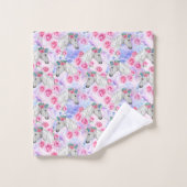 Motif de licornes et de roses (Gant de toilette)