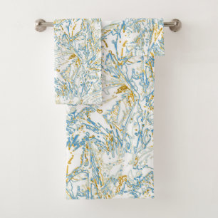 Motif de ligne incurvée bleu jaune orange néon -CO
