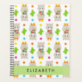 Motif De Llamas, Alpacas, Cactus, Votre Nom (Devant)