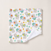 Motif De Llamas, Cute Llamas, Alpacas, Fleurs (Gant de toilette)