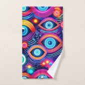 Motif de l'oeil psychédélique coloré (Serviette à main)