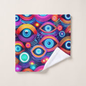Motif de l'oeil psychédélique coloré (Gant de toilette)