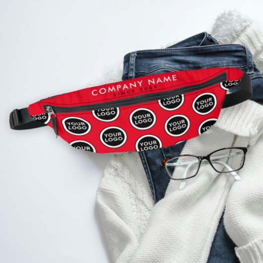 Motif de logo de marque promotionnelle rouge moder