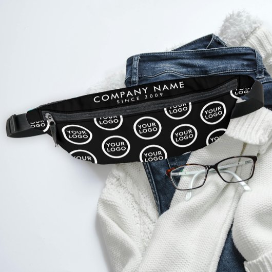 Motif de logo promotionnel noir blanc chic