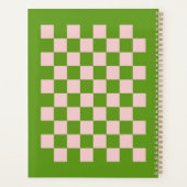 Motif de l'organisation pour le rose vert À damier (Dos)