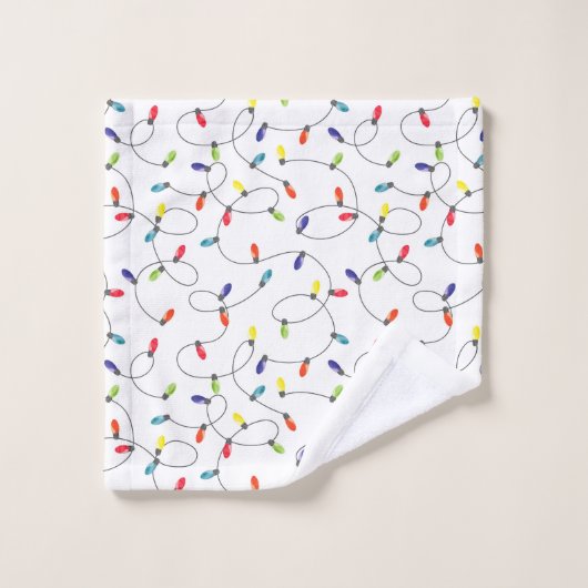 Motif de lumières de Noël (Gant de toilette)