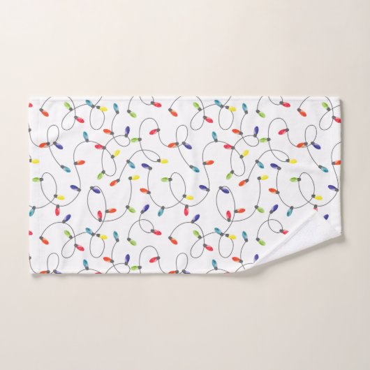Motif de lumières de Noël (Serviette à main)