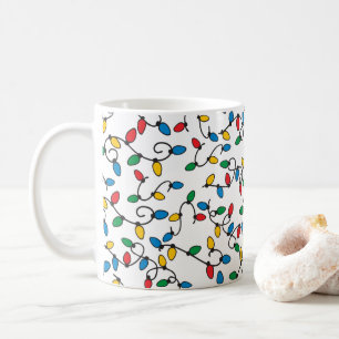Motif de lumières de Noël colorées Tasse de vacanc