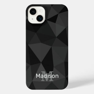 Motif de maillage géométrique gris foncé noir