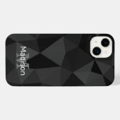 Motif de maillage géométrique gris foncé noir (Verso Horizontal)
