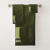 Motif de maille géométrique olive vert de l'armée (En situation)