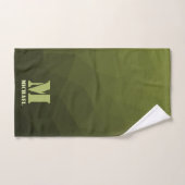Motif de maille géométrique olive vert de l'armée (Serviette à main)