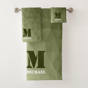 Motif de maille géométrique vert clair de l'armée