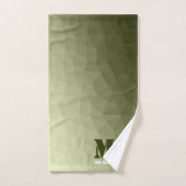 Motif de maille géométrique vert clair de l'armée (Serviette à main)