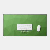 Motif de maille géométrique vert foncé monogramme (Clavier et souris)