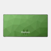 Motif de maille géométrique vert foncé monogramme (Recto)