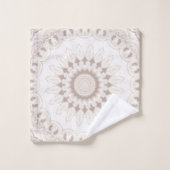 Motif de mandala beige et crème (Gant de toilette)