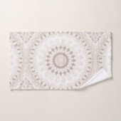 Motif de mandala beige et crème (Serviette à main)