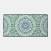 Motif de mandala côtier bleu et vert de mer (Recto)