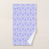 Motif de mandala de fleurs abstraites sur fond ble (Serviette à main)