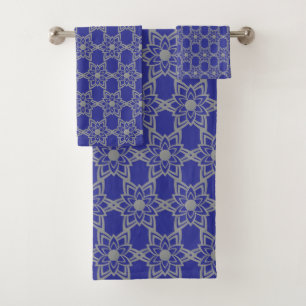 Motif de mandala de fleurs grises abstraites sur f