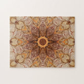 Motif de Mandala de Sable avec Puzzle à Centre en (Horizontal)