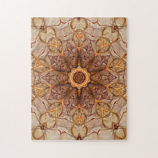 Motif de Mandala de Sable avec Puzzle à Centre en