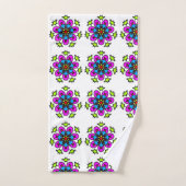 Motif de mandala floral (Serviette à main)