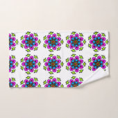 Motif de mandala floral (Serviette à main)