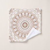 Motif de mandala géométrique de ton de la Terre (Gant de toilette)